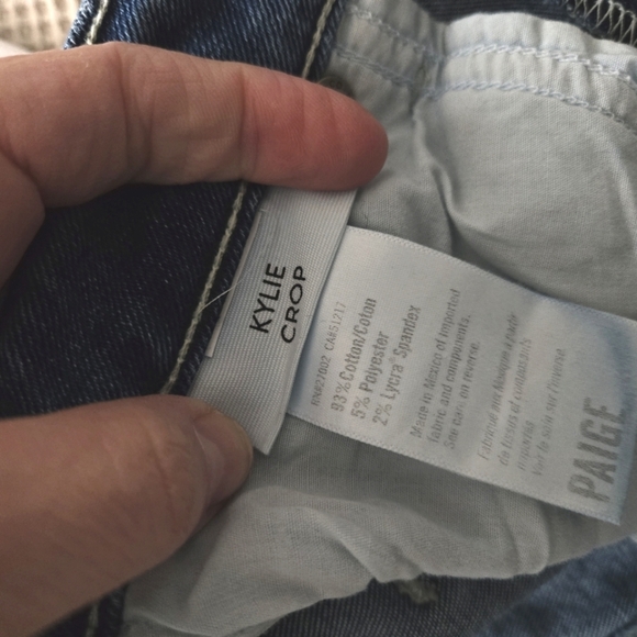 Paige Women's Kylie Crop Blue Jeans Normcore Everyday Denim | size 28 - Picture 6 of 6